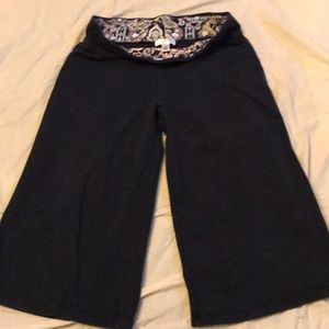 Wide leg navy blue cotton relax pants